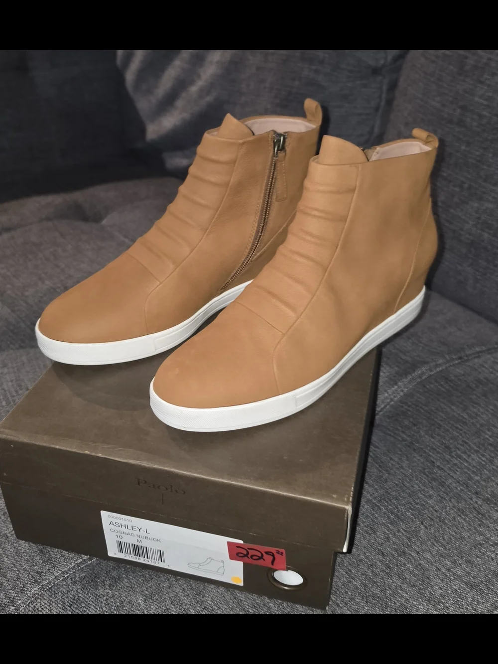 Linea Paola Nubuck Ankle Boots, Size 10 Women's